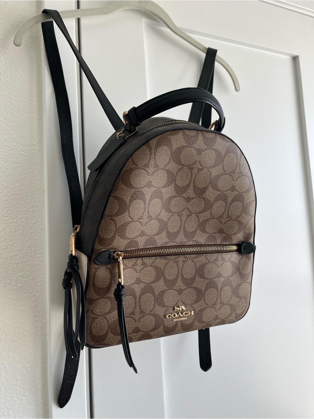 Coach Brown & Black Monogram Mini Backpack